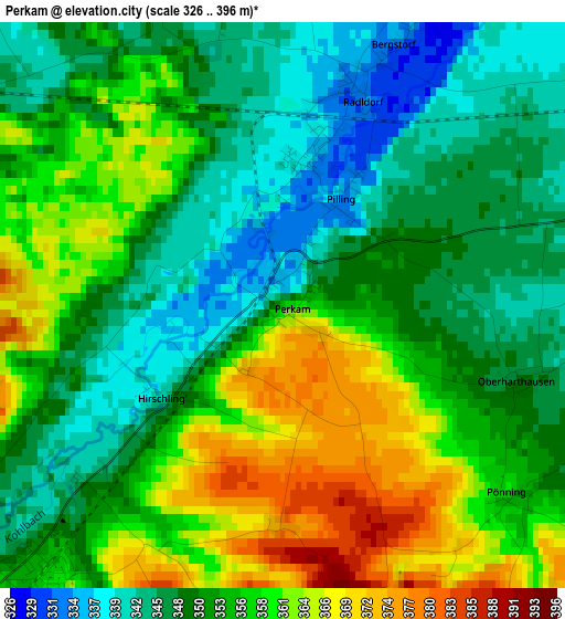 Perkam elevation map