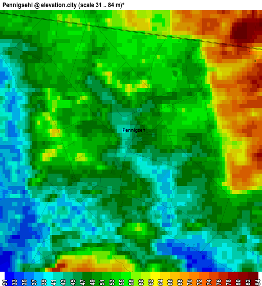 Pennigsehl elevation map