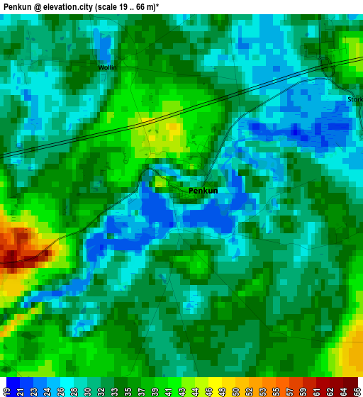 Penkun elevation map