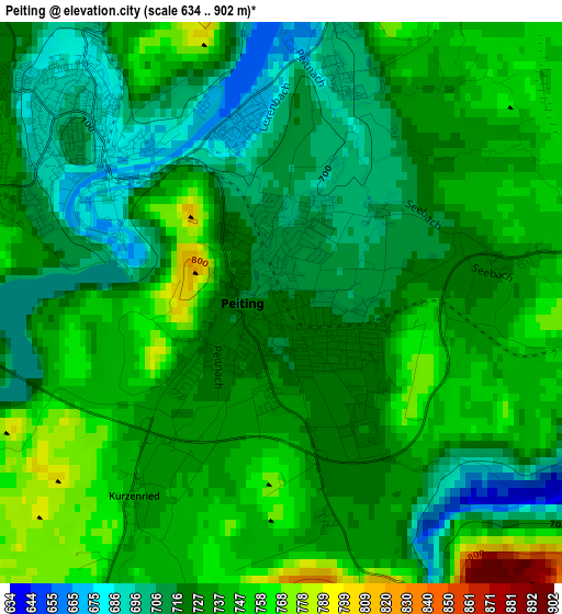 Peiting elevation map