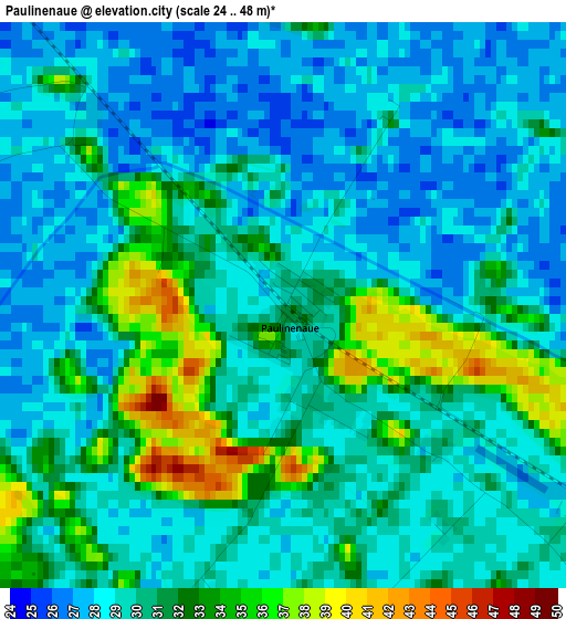 Paulinenaue elevation map