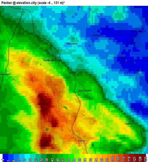 Panker elevation map