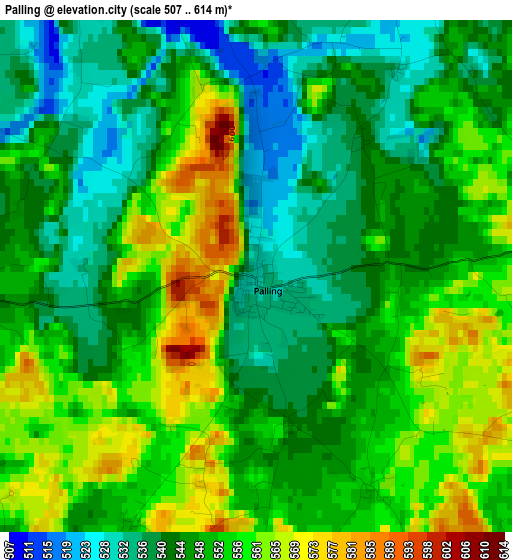 Palling elevation map