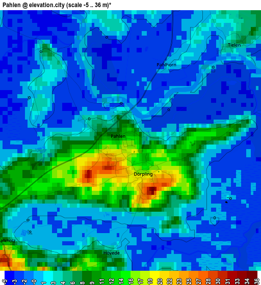 Pahlen elevation map