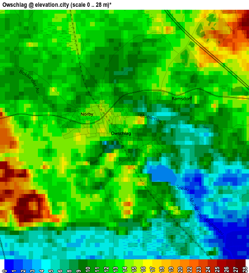 Owschlag elevation map