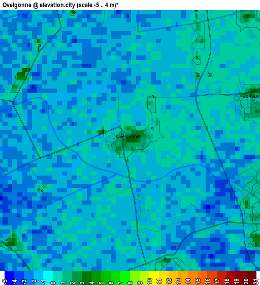 Ovelgönne elevation map