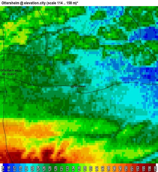 Ottersheim elevation map