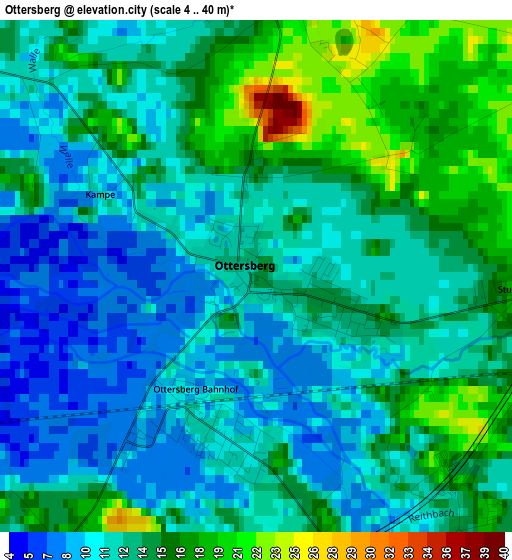 Ottersberg elevation map