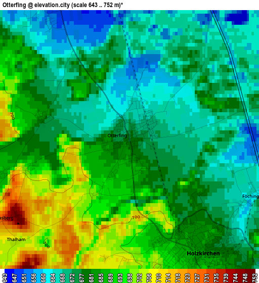 Otterfing elevation map