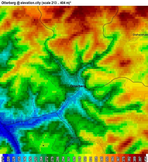 Otterberg elevation map