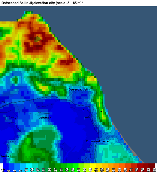 Ostseebad Sellin elevation map