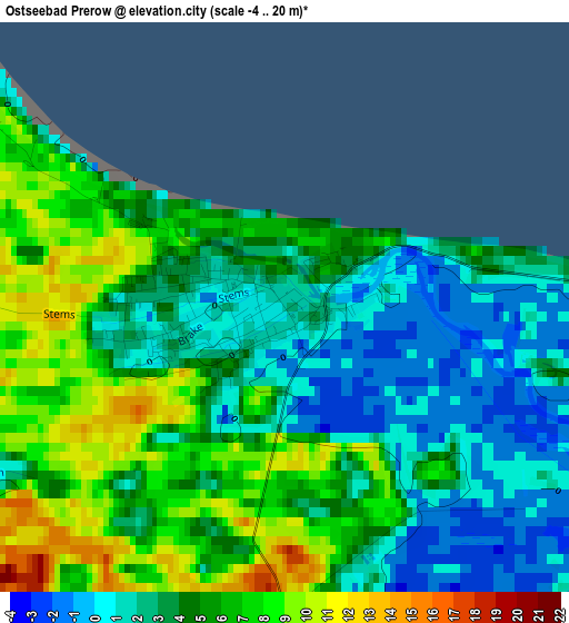 Ostseebad Prerow elevation map