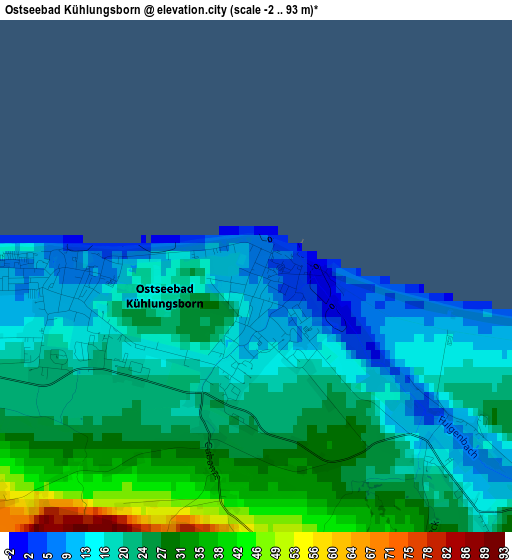 Ostseebad Kühlungsborn elevation map