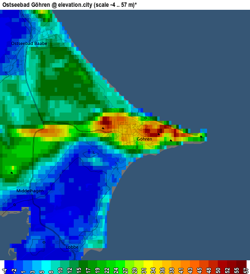 Ostseebad Göhren elevation map