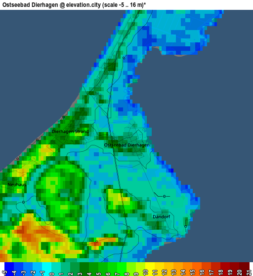 Ostseebad Dierhagen elevation map