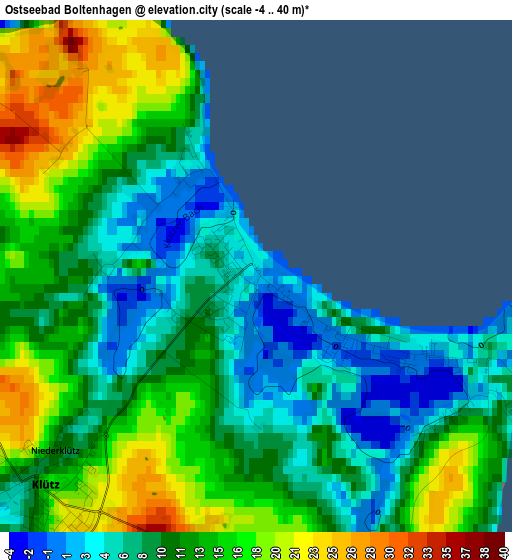 Ostseebad Boltenhagen elevation map