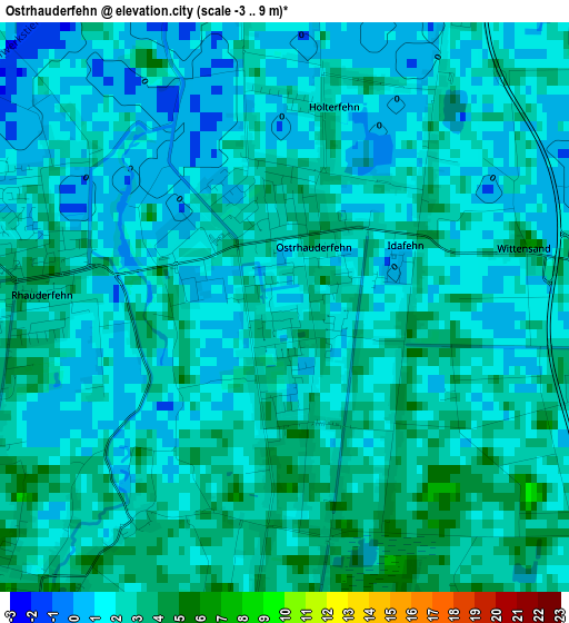 Ostrhauderfehn elevation map