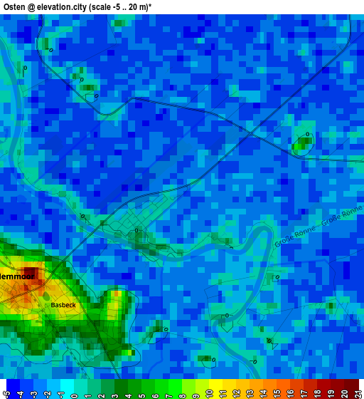 Osten elevation map