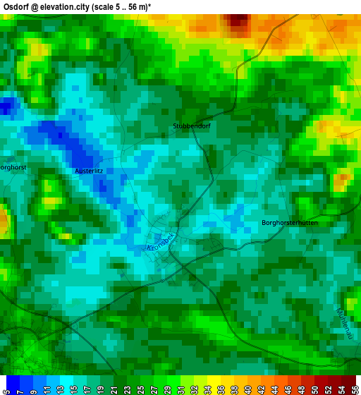Osdorf elevation map