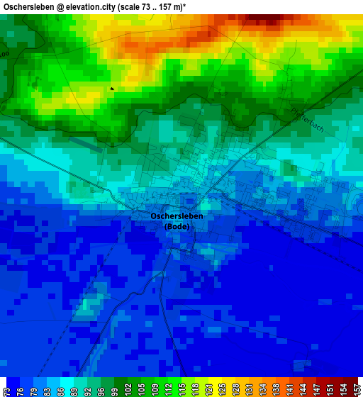 Oschersleben elevation map