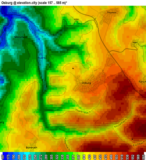 Osburg elevation map