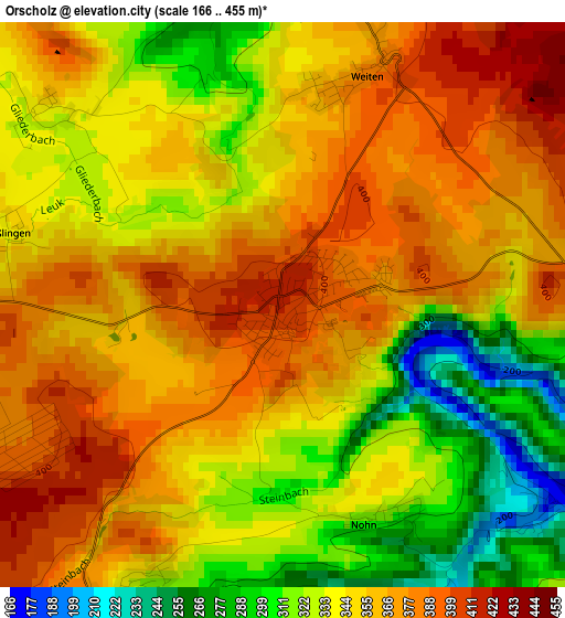 Orscholz elevation map