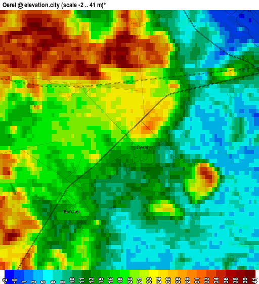 Oerel elevation map