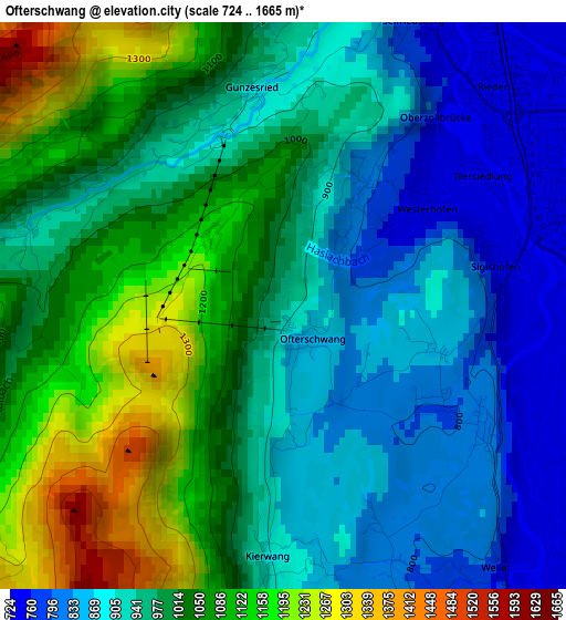 Ofterschwang elevation map