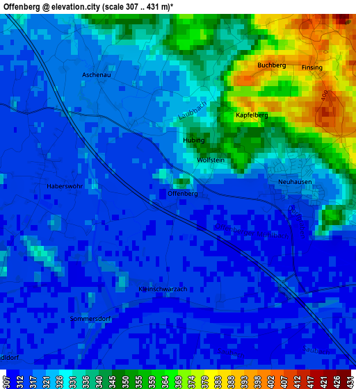 Offenberg elevation map