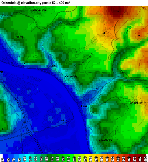 Ockenfels elevation map