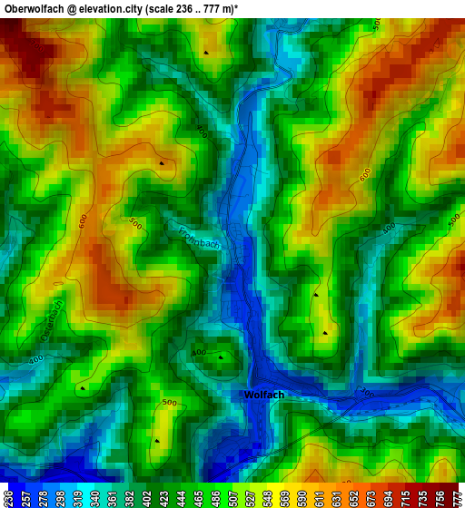 Oberwolfach elevation map