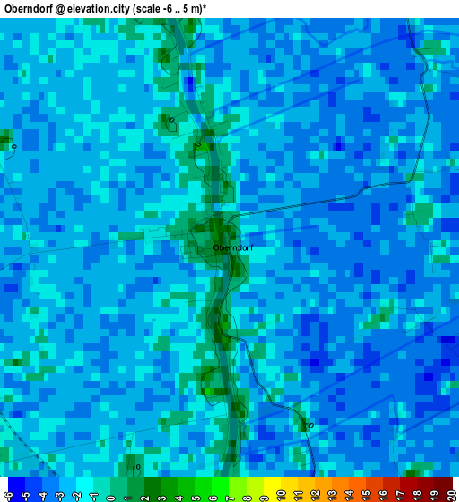 Oberndorf elevation map