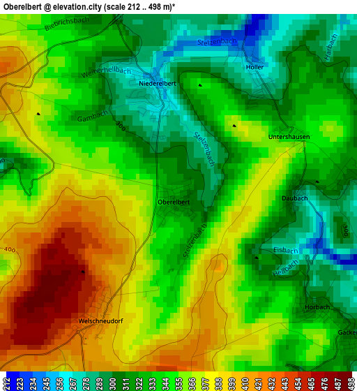 Oberelbert elevation map