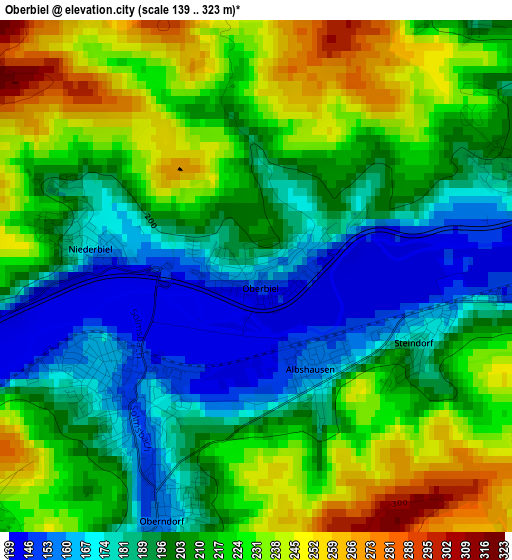 Oberbiel elevation map