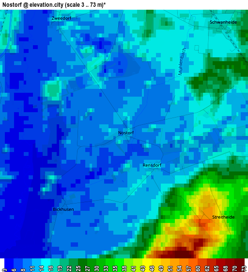 Nostorf elevation map