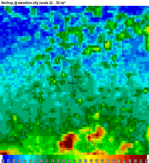 Nortrup elevation map