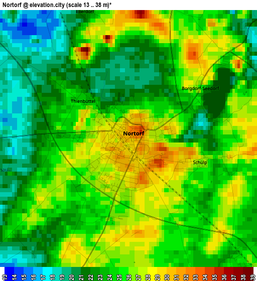 Nortorf elevation map