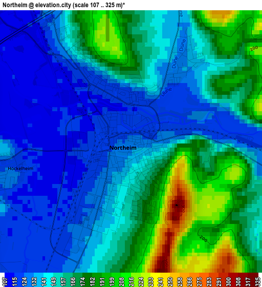 Northeim elevation map