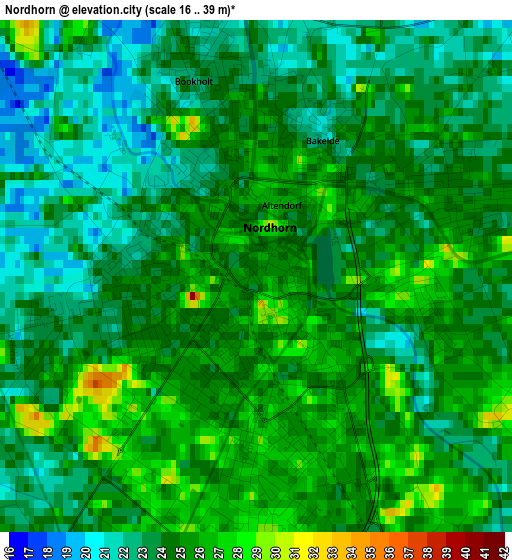 Nordhorn elevation map