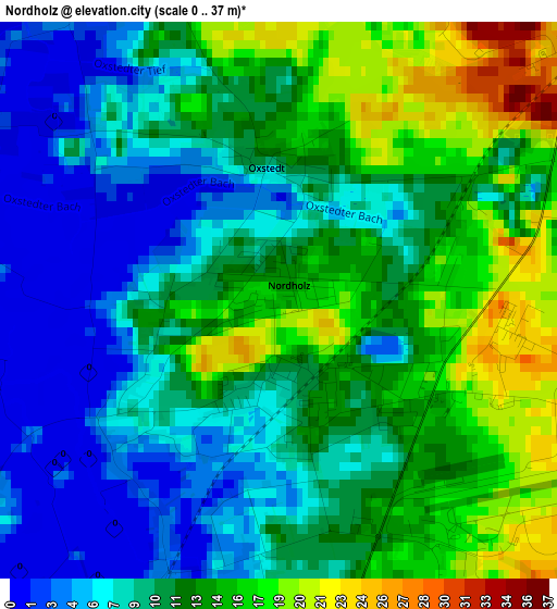 Nordholz elevation map