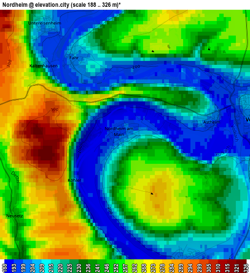 Nordheim elevation map