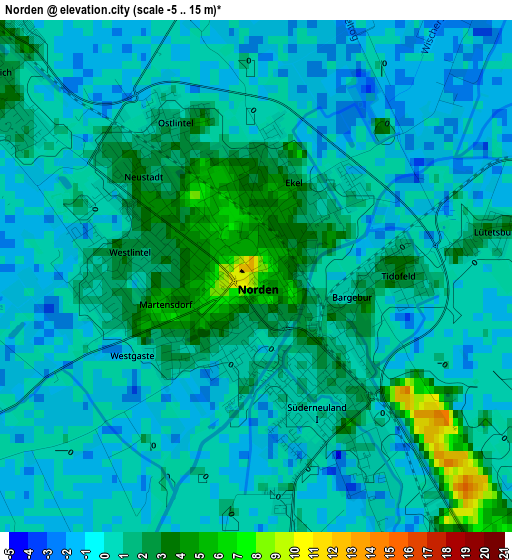 Norden elevation map