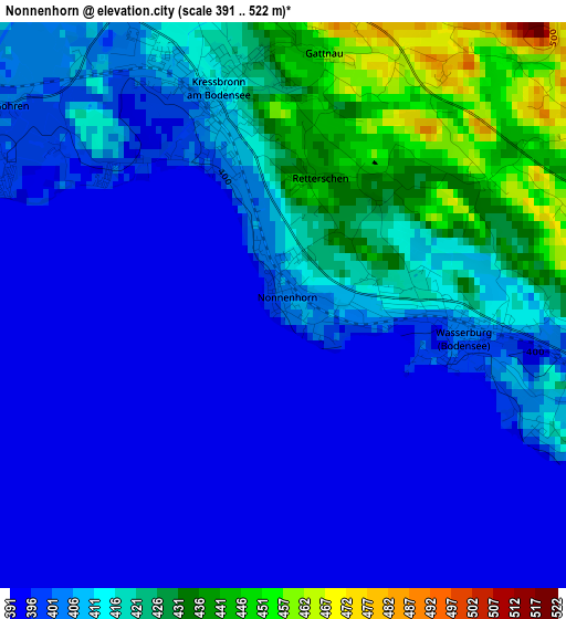 Nonnenhorn elevation map