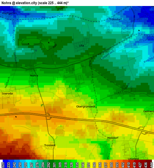 Nohra elevation map