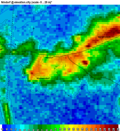 Nindorf elevation map