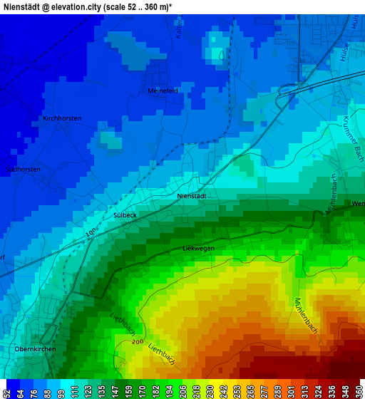 Nienstädt elevation map