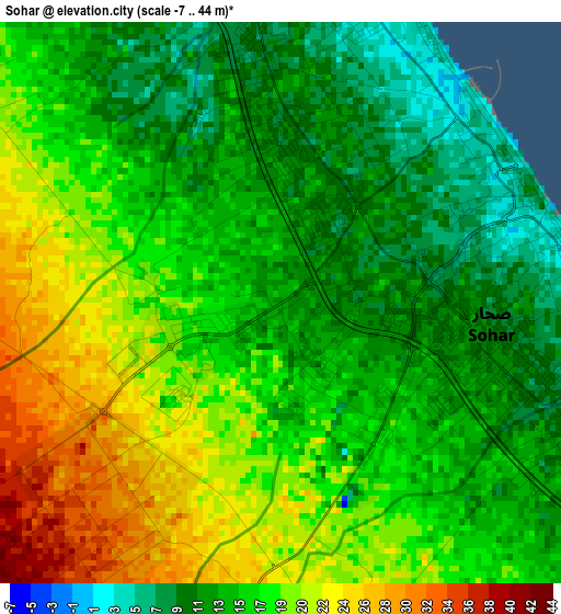 Sohar elevation map