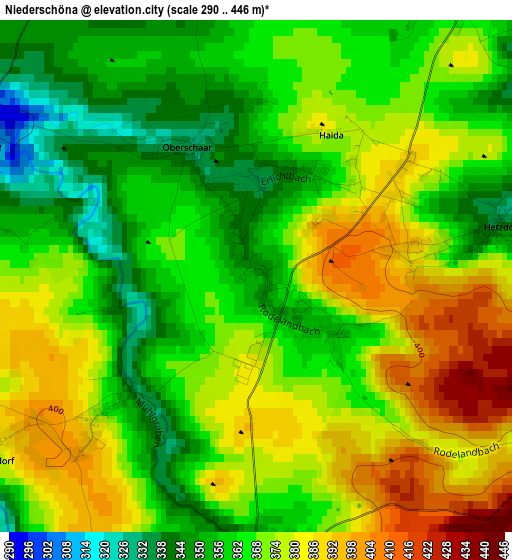 Niederschöna elevation map