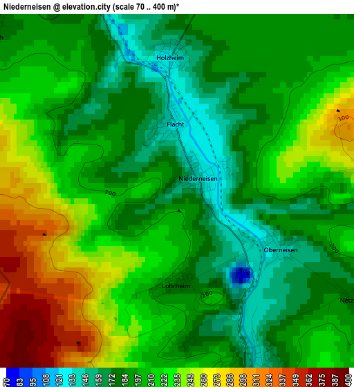 Niederneisen elevation map