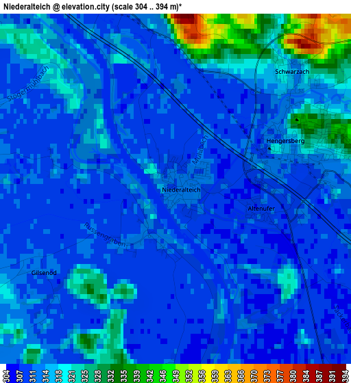 Niederalteich elevation map